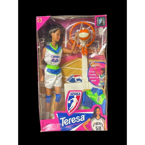 1998 Mattel WNBA Rebecca Lobo Teresa Friend of Barbie Basketball Doll #20350 VTG - Picture 1 of 7